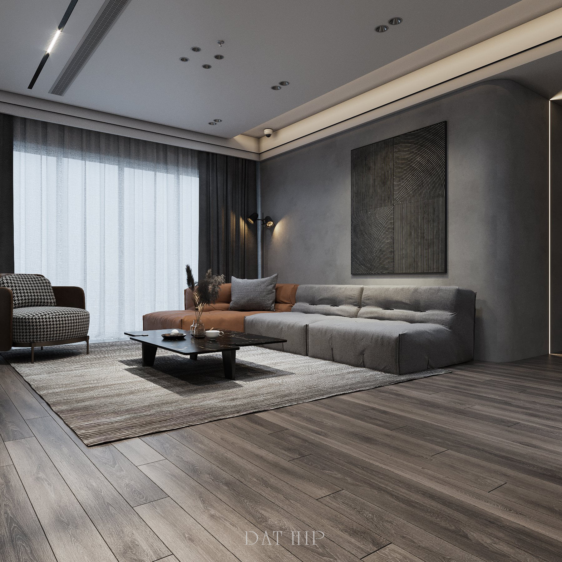 3D Interior Model Kitchen Living room 0282 Scene 3dsmax