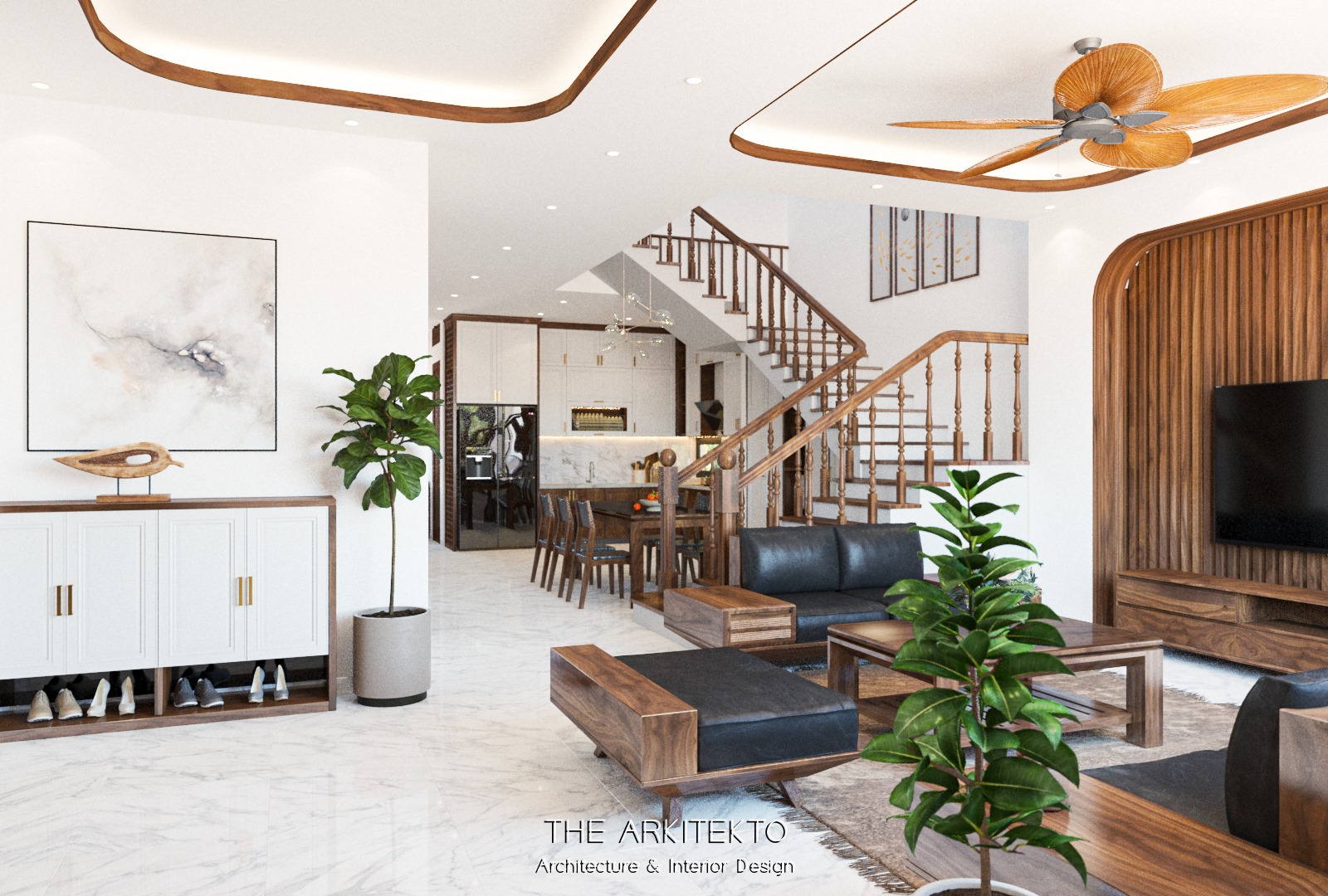 3D Interior Model Kitchen Living room 0283 Scene 3dsmax