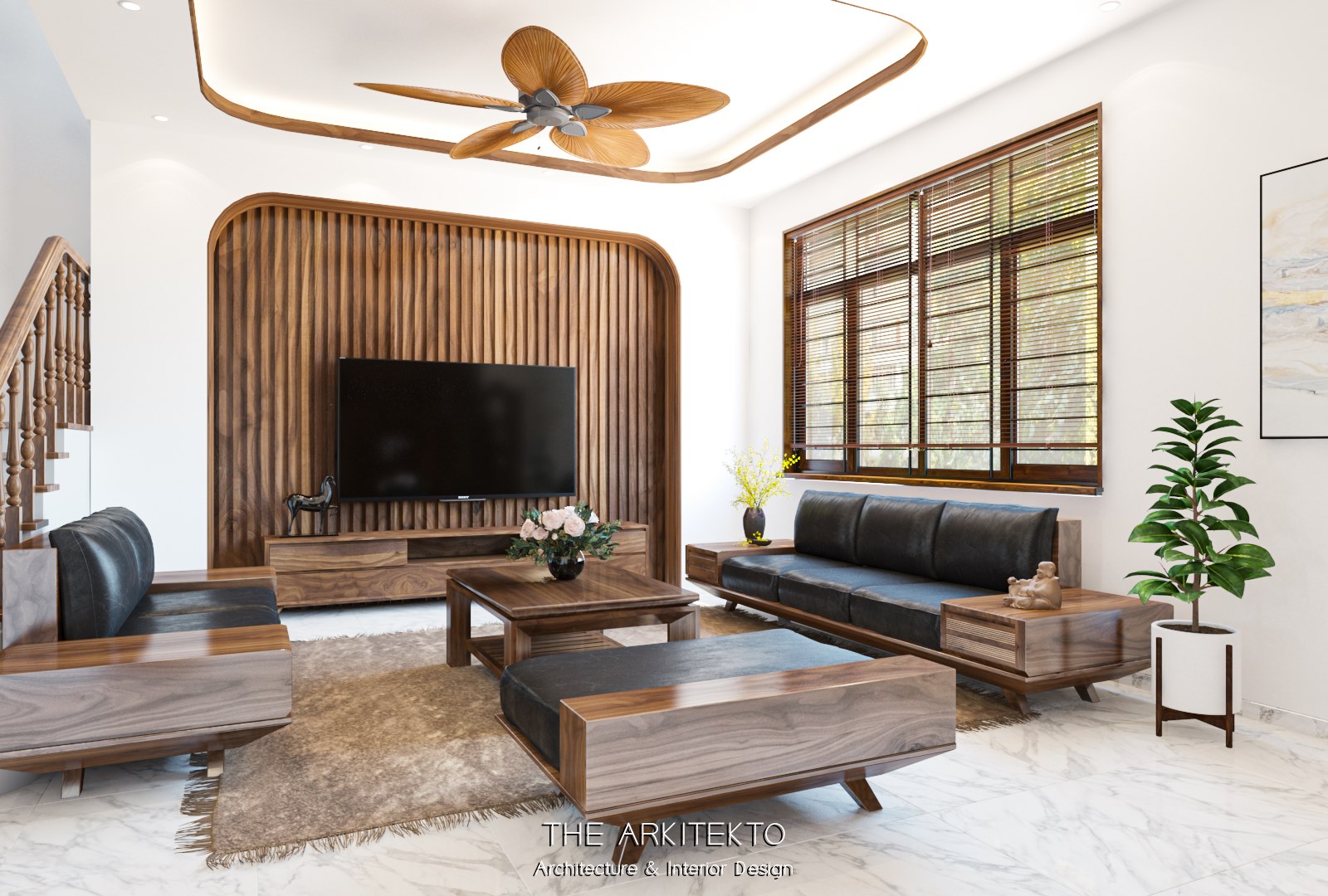 3D Interior Model Kitchen Living room 0283 Scene 3dsmax