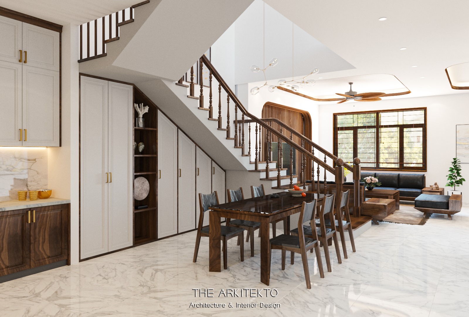 3D Interior Model Kitchen Living room 0283 Scene 3dsmax