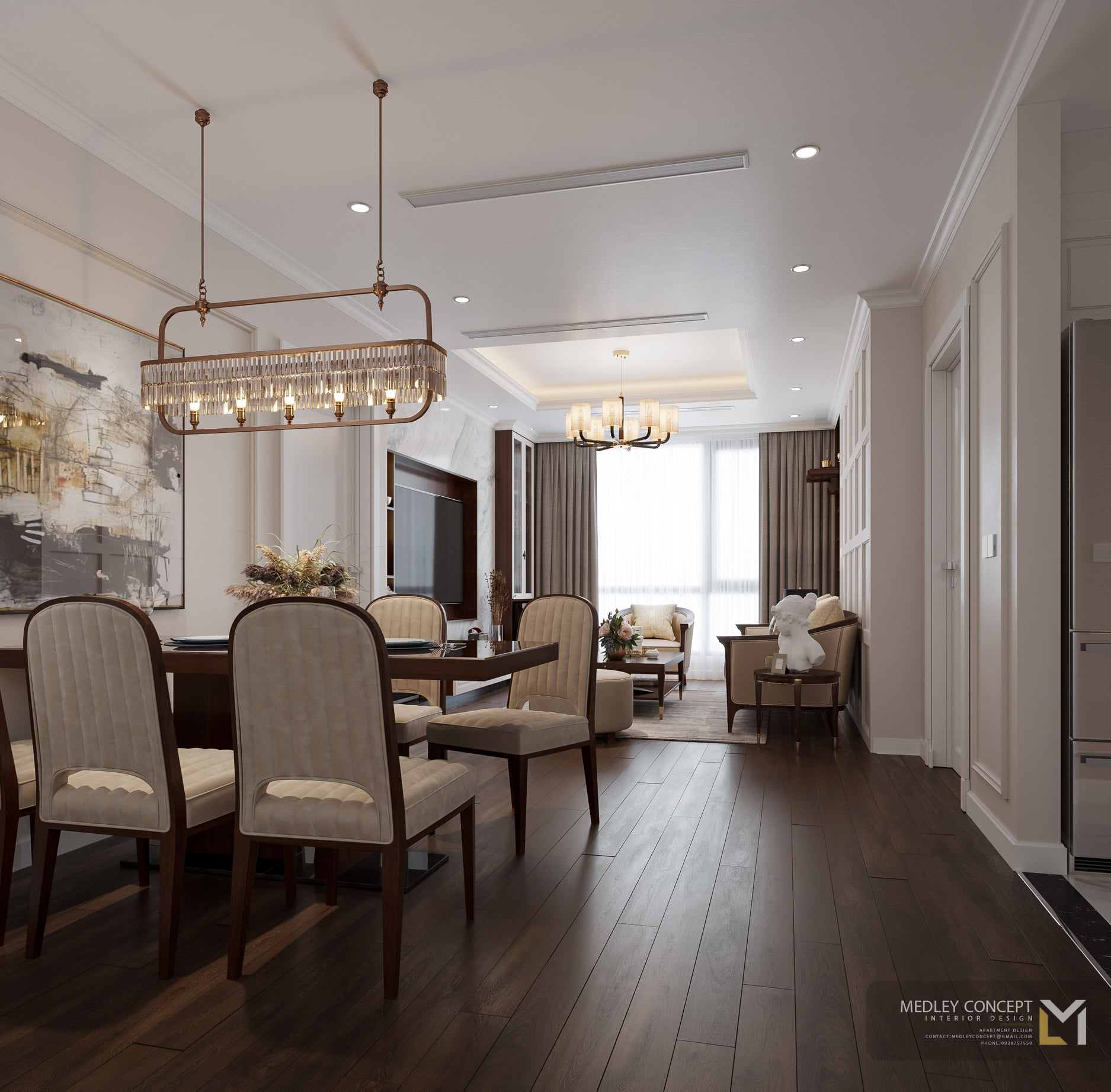 3D Interior Model Kitchen Living room 0284 Scene 3dsmax