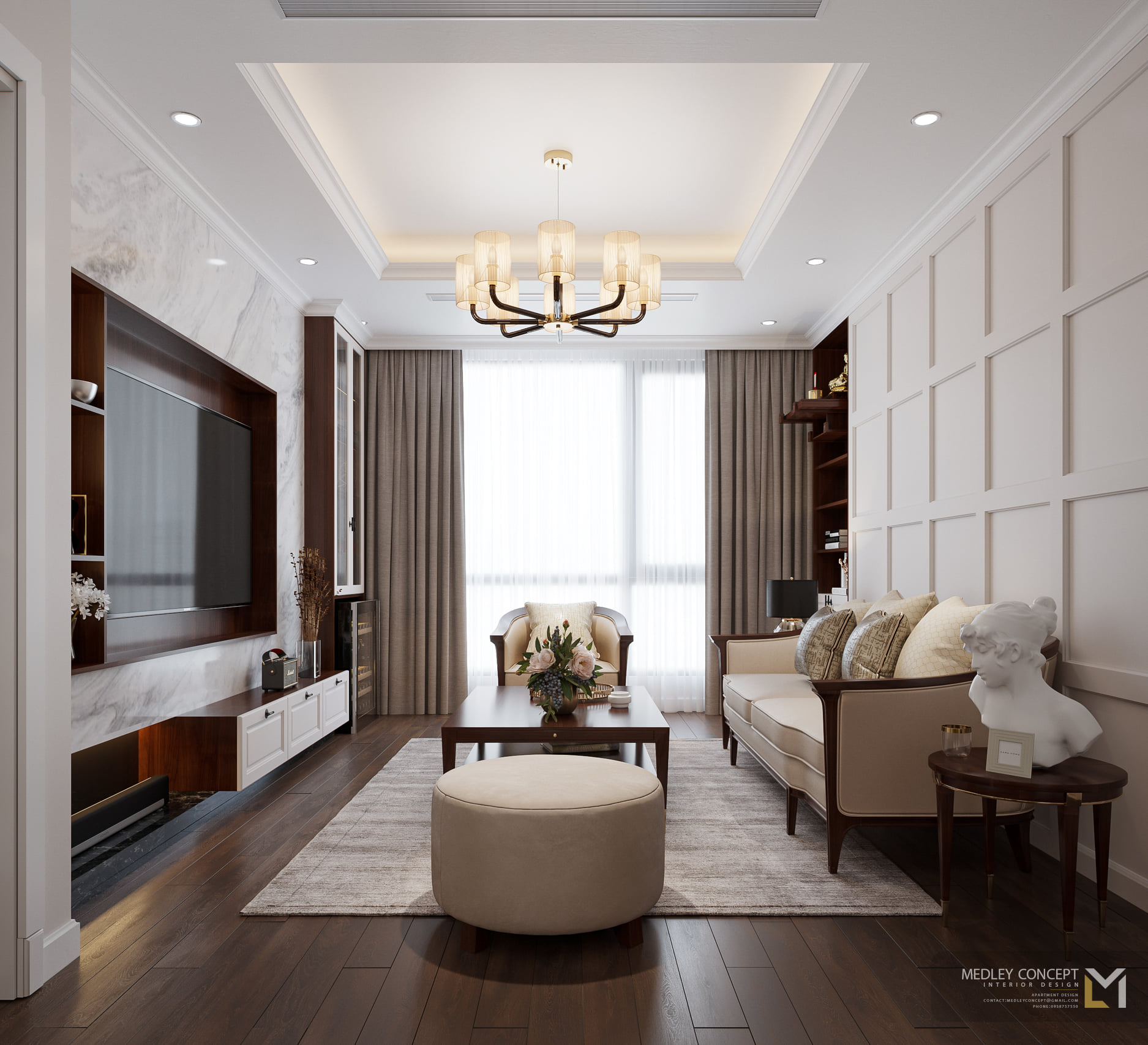 3D Interior Model Kitchen Living room 0284 Scene 3dsmax