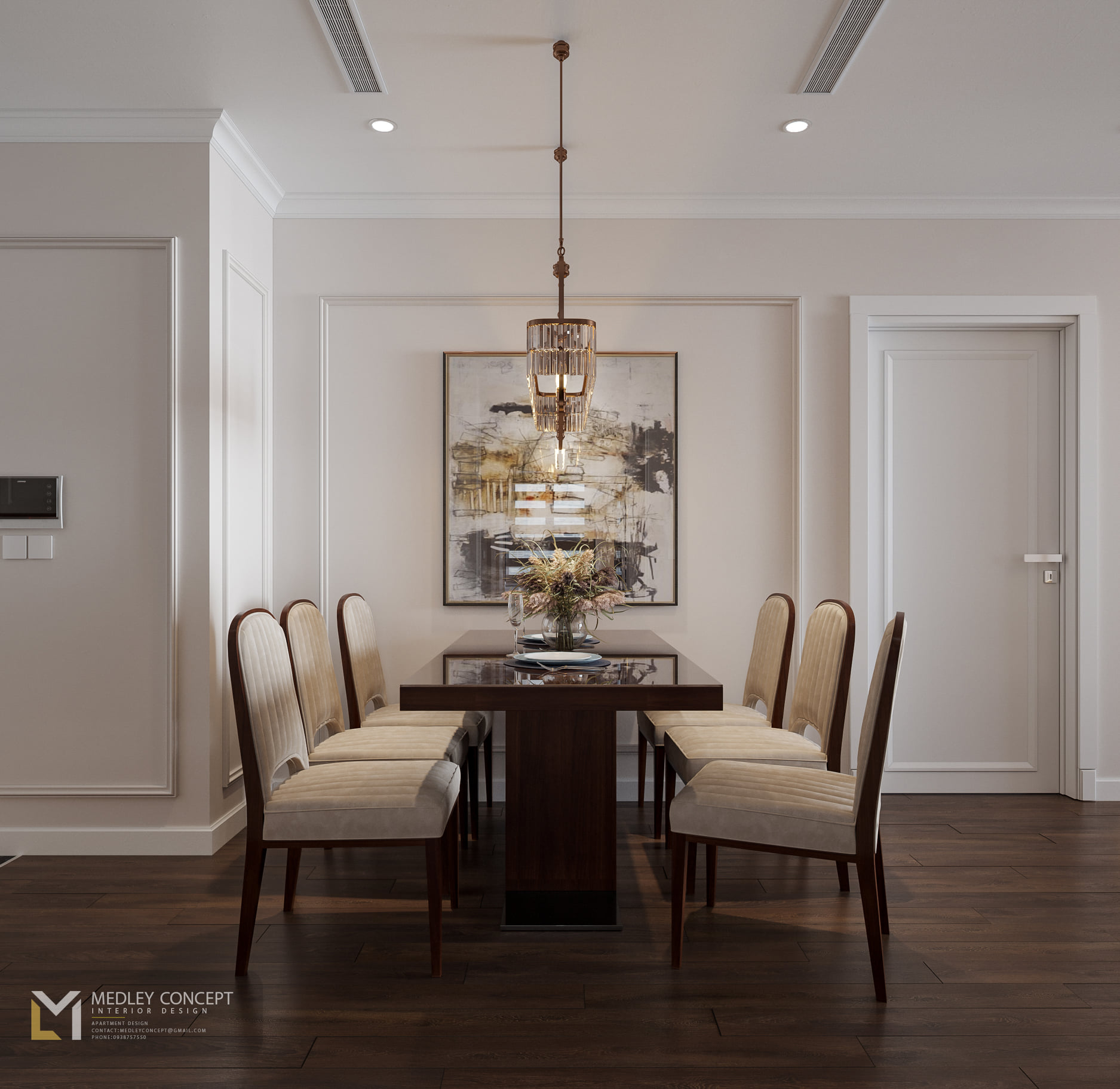 3D Interior Model Kitchen Living room 0284 Scene 3dsmax