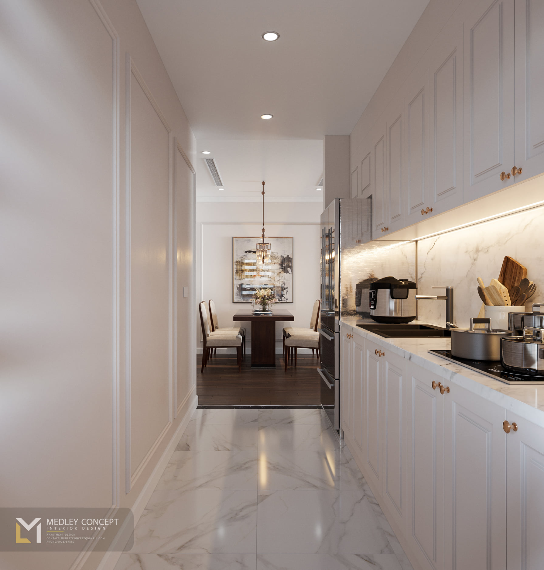 3D Interior Model Kitchen Living room 0284 Scene 3dsmax