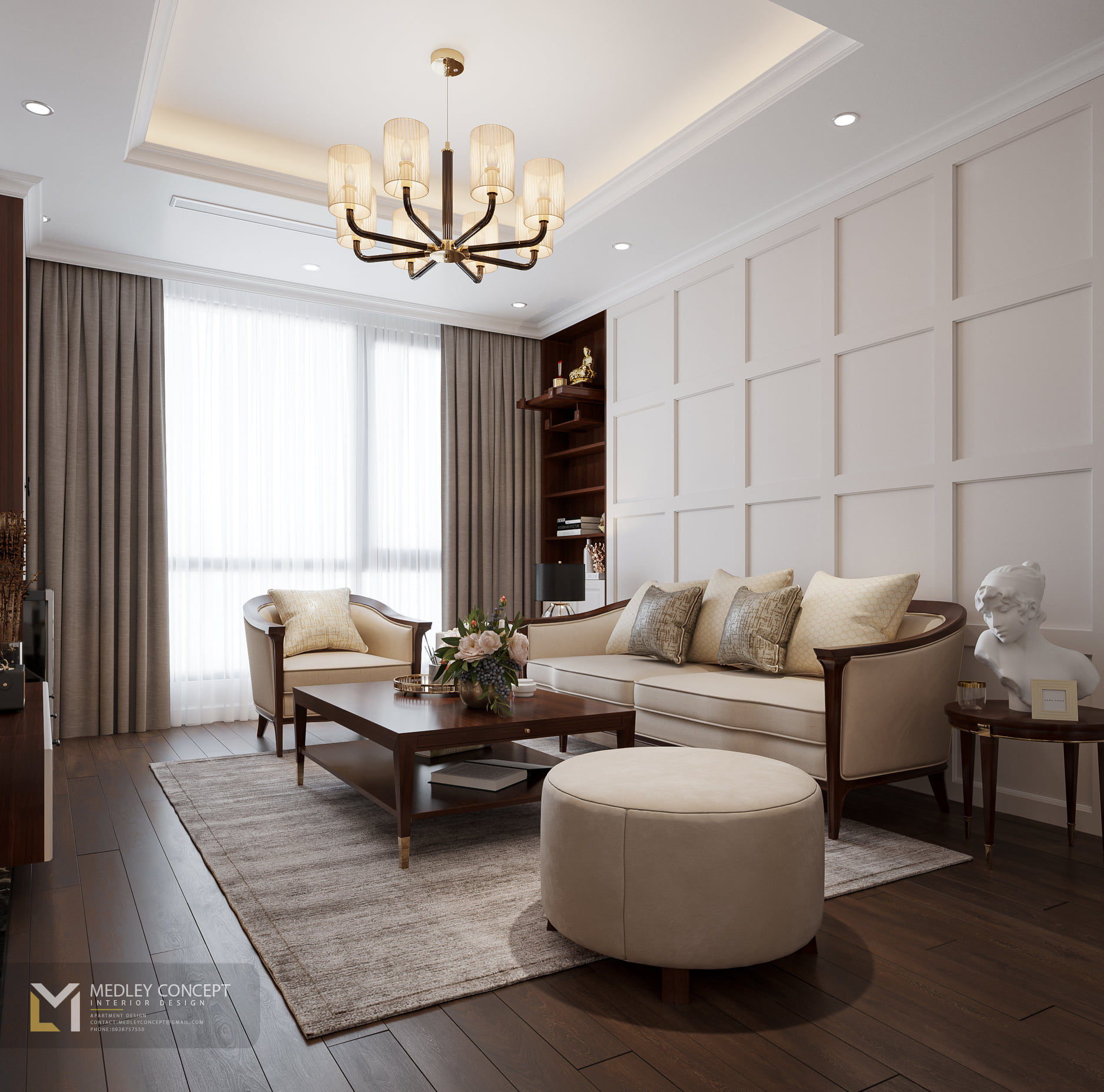 3D Interior Model Kitchen Living room 0284 Scene 3dsmax