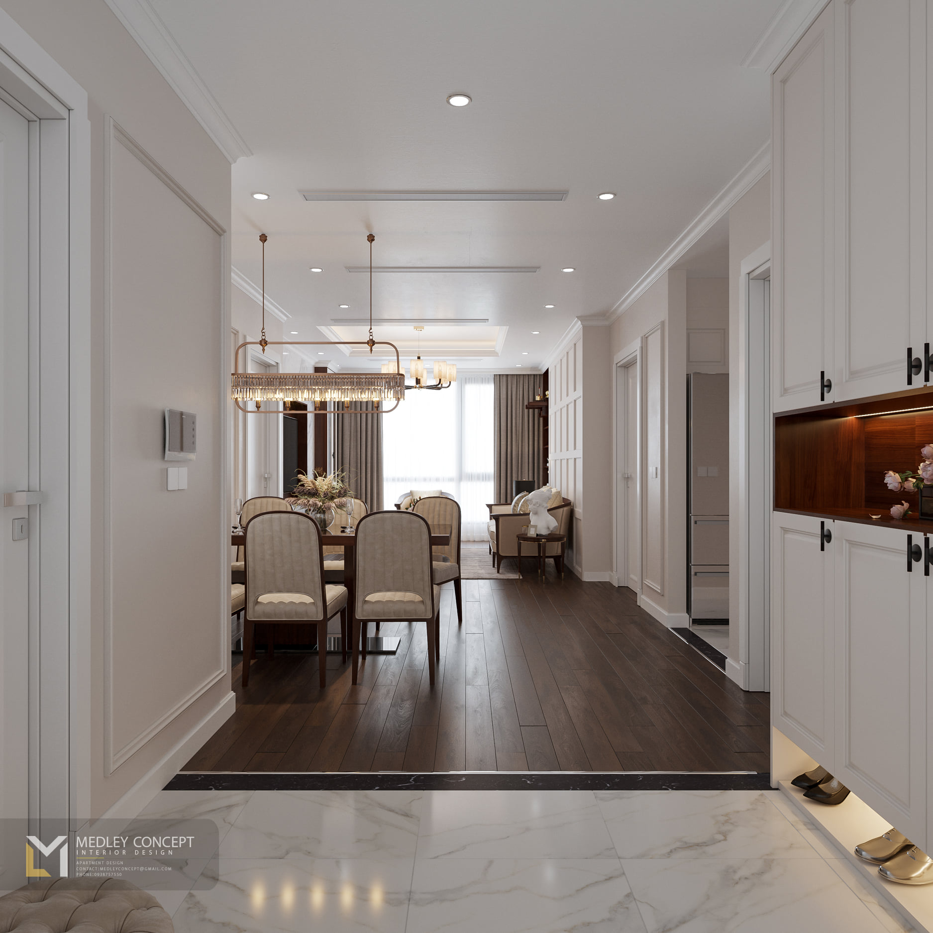 3D Interior Model Kitchen Living room 0284 Scene 3dsmax