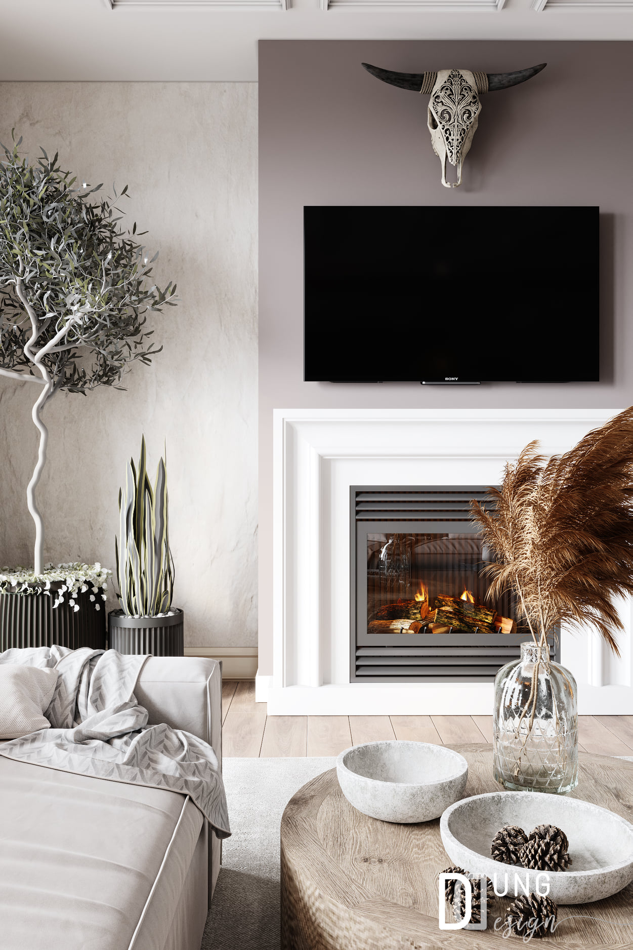 3D Interior Model Kitchen Living room 0285 Scene 3dsmax