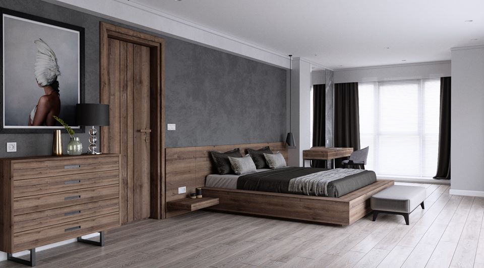 3D Interior Model Bed Room 0215 Scene 3dsmax