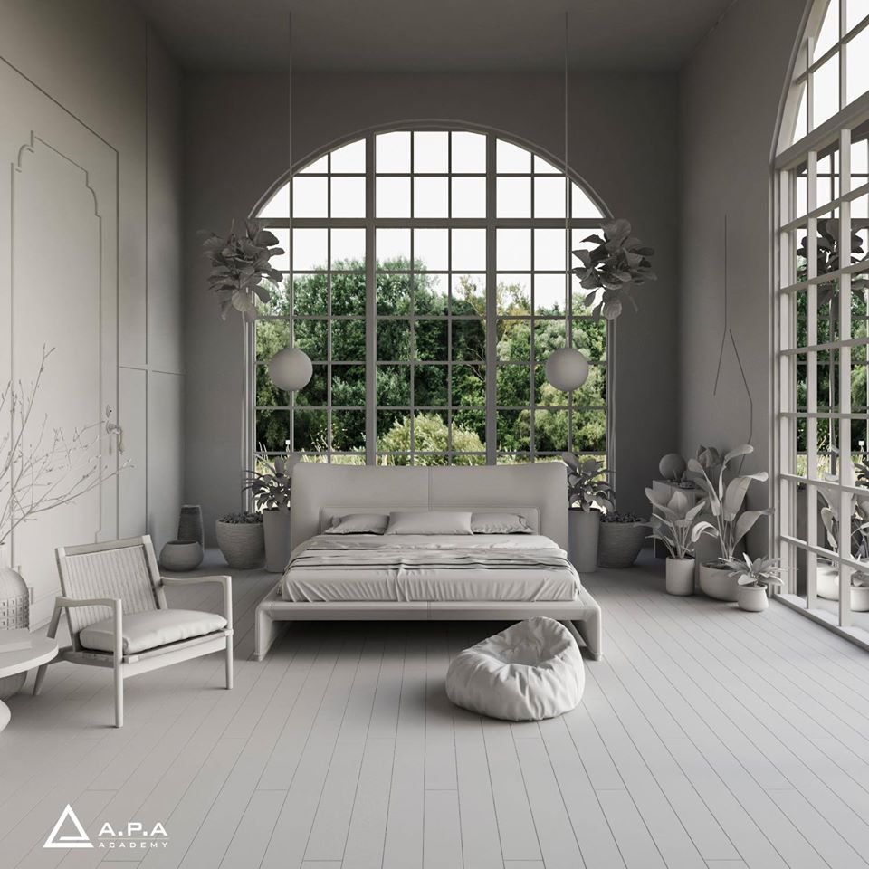 3D Interior Model Bed Room 0229 Scene 3dsmax