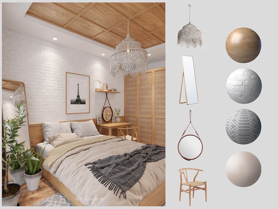 3D Interior Model Bed Room 0238 Scene 3dsmax