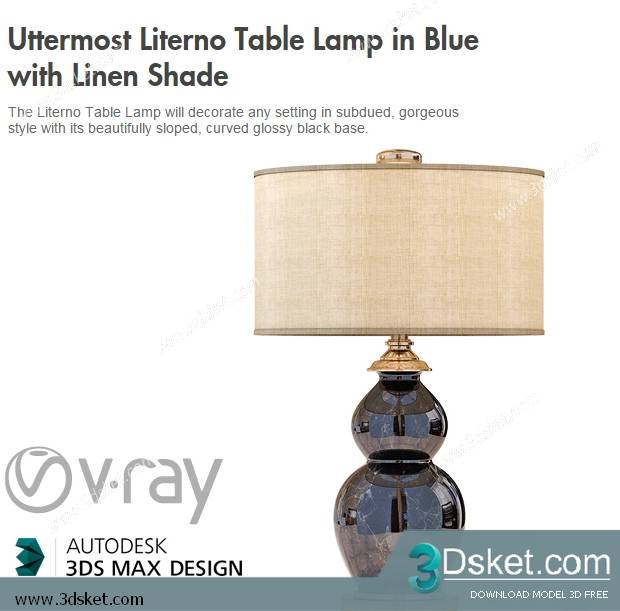 Free Download Table Lamp 3D Model 0238