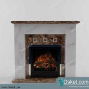 3D Model Fireplace Free Download 006