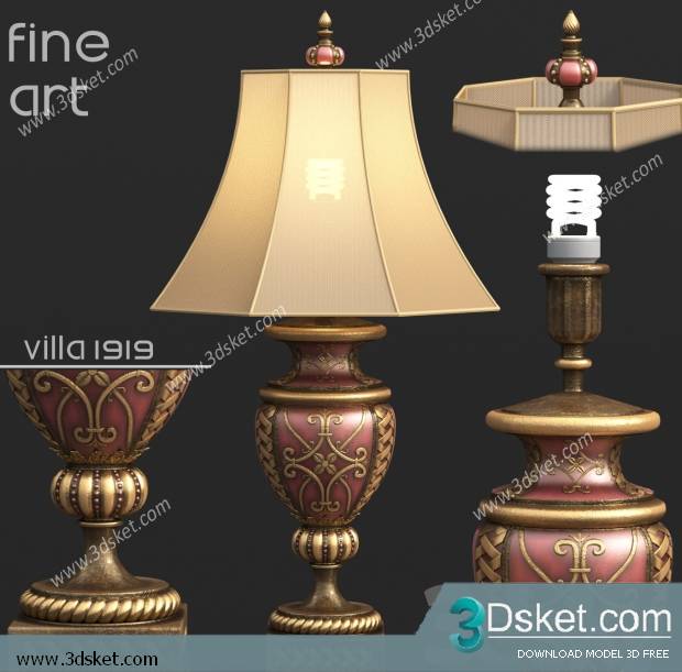 Free Download Table Lamp 3D Model 0245