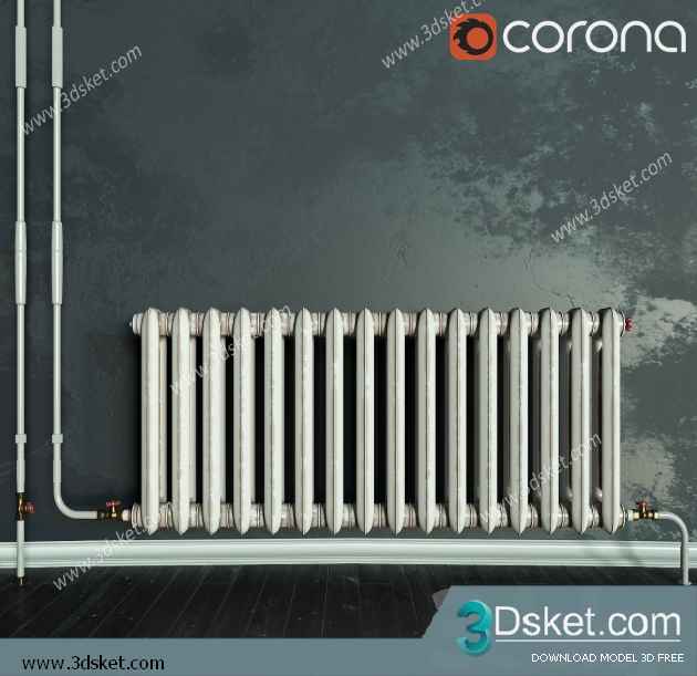 3D Model Fireplace Free Download 009