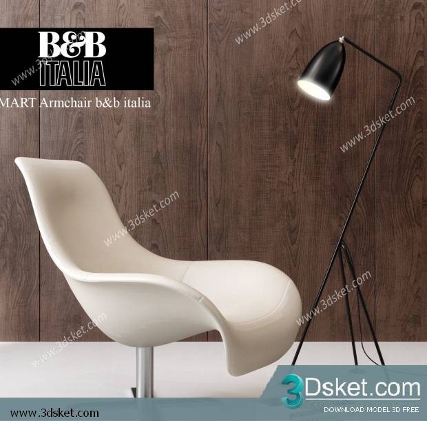 3D Model Arm Chair Free Download 544