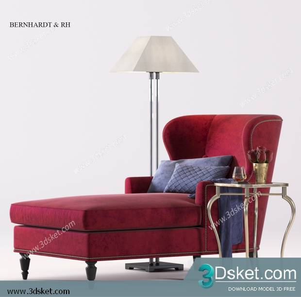 3D Model Arm Chair Free Download 546