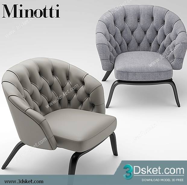 3D Model Arm Chair Free Download 548
