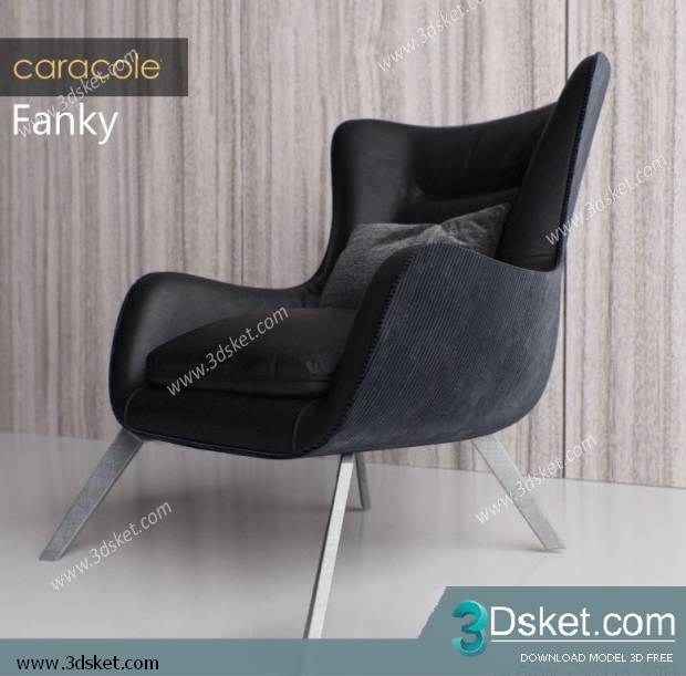 3D Model Arm Chair Free Download 554