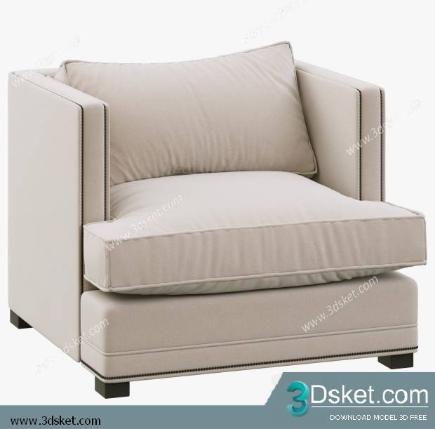 3D Model Arm Chair Free Download 555