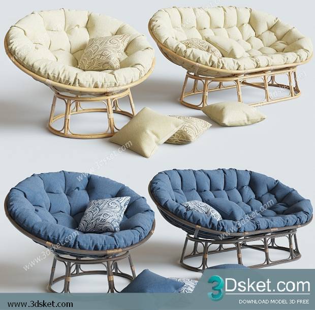 3D Model Arm Chair Free Download 562