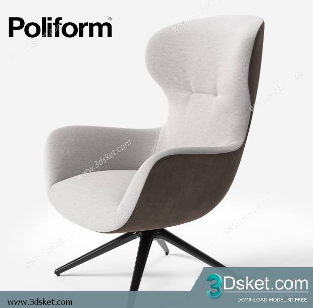 3D Model Arm Chair Free Download 566