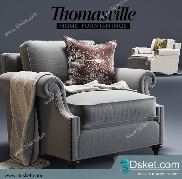 3D Model Arm Chair Free Download 570