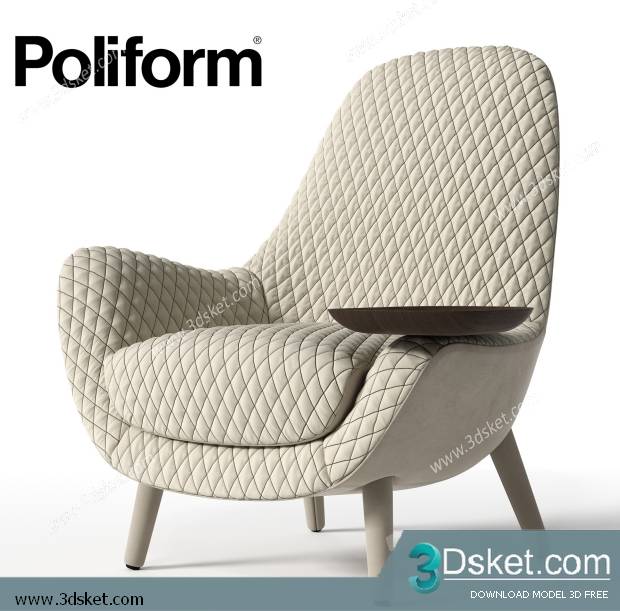 3D Model Arm Chair Free Download 571
