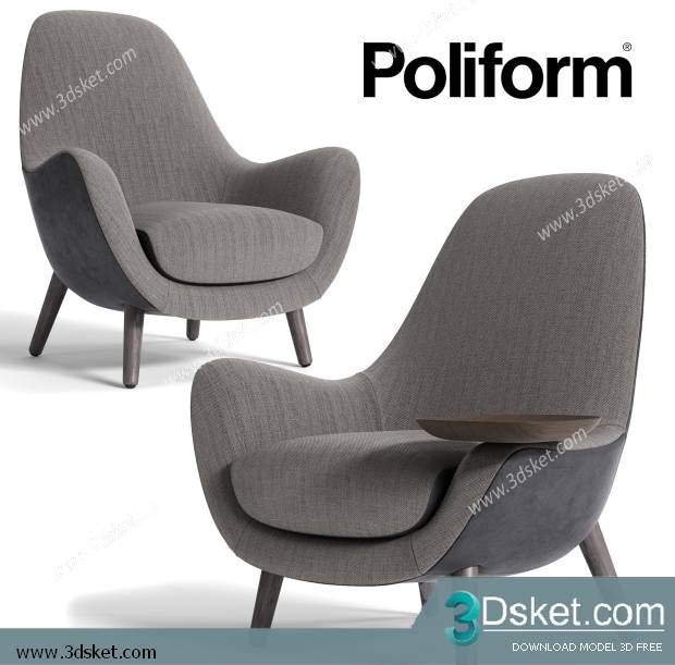 3D Model Arm Chair Free Download 572