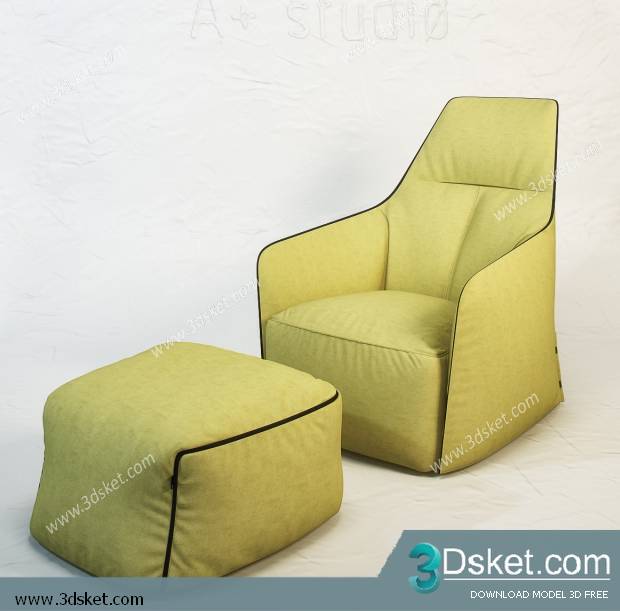 3D Model Arm Chair Free Download 582