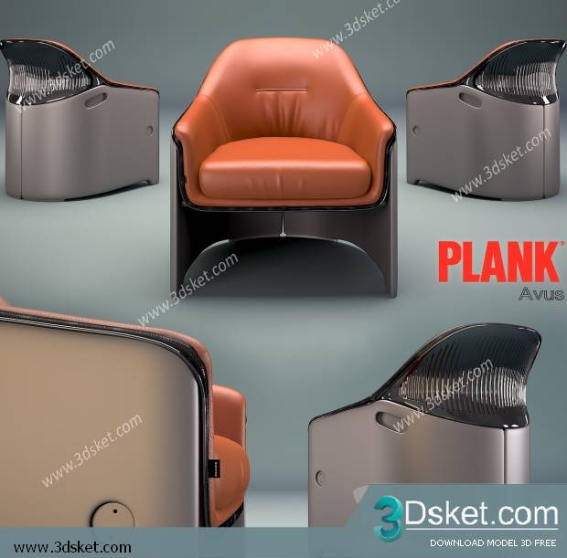 3D Model Arm Chair Free Download 584