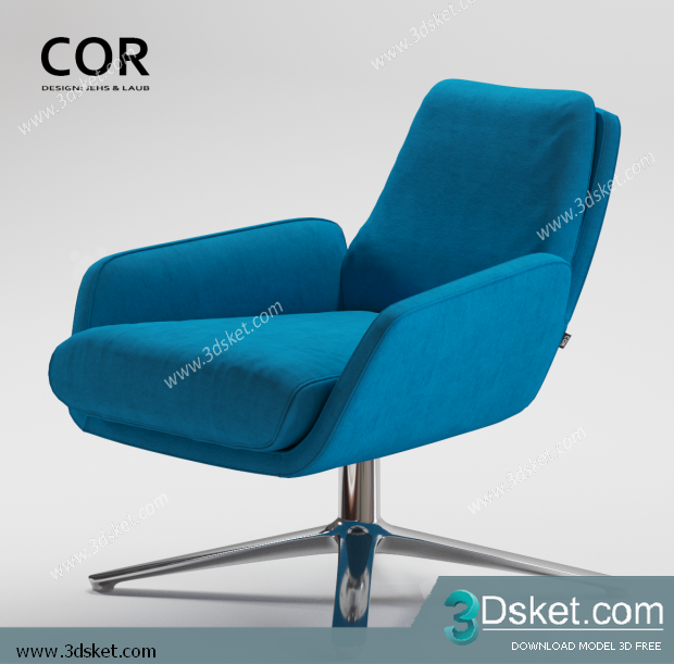 3D Model Arm Chair Free Download 596