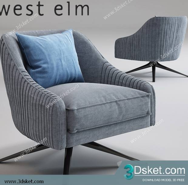 3D Model Arm Chair Free Download 599