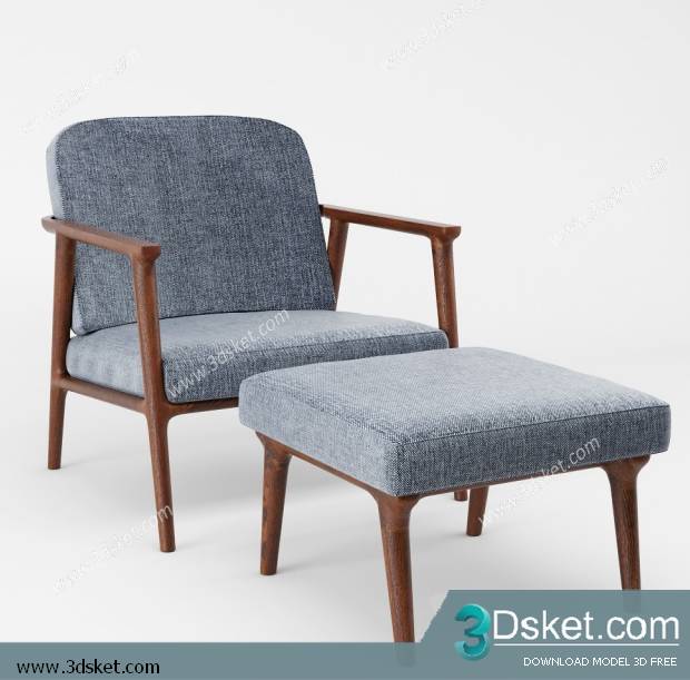 3D Model Arm Chair Free Download 600
