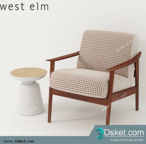 3D Model Arm Chair Free Download 604