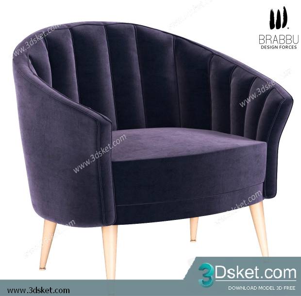 3D Model Arm Chair Free Download 609
