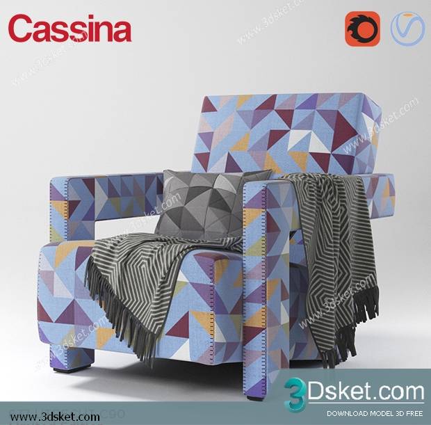 3D Model Arm Chair Free Download 610