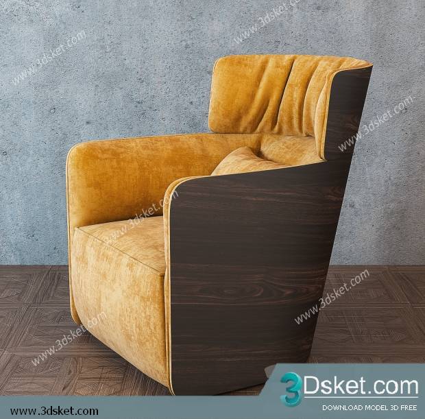 3D Model Arm Chair Free Download 612