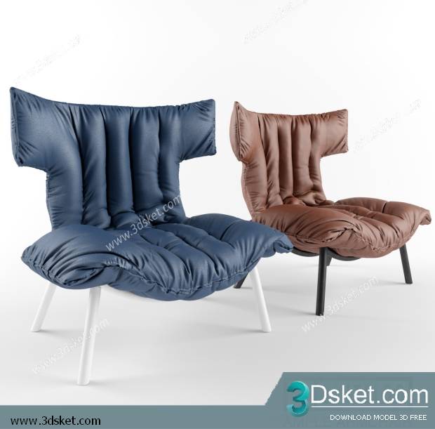 3D Model Arm Chair Free Download 613