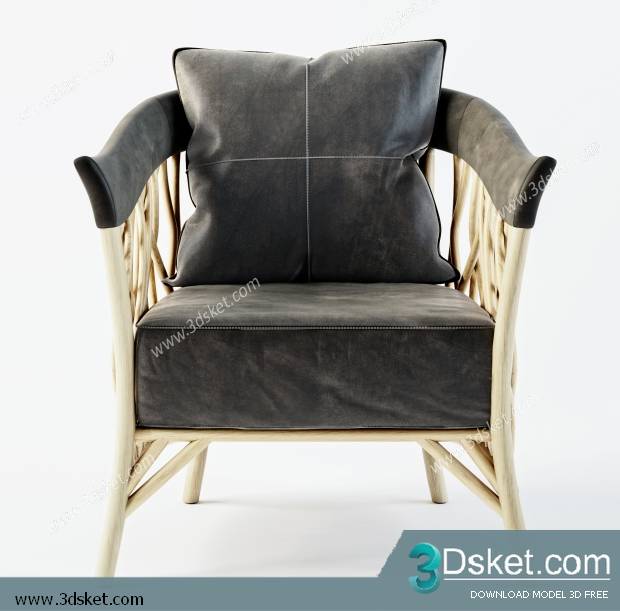 3D Model Arm Chair Free Download 617