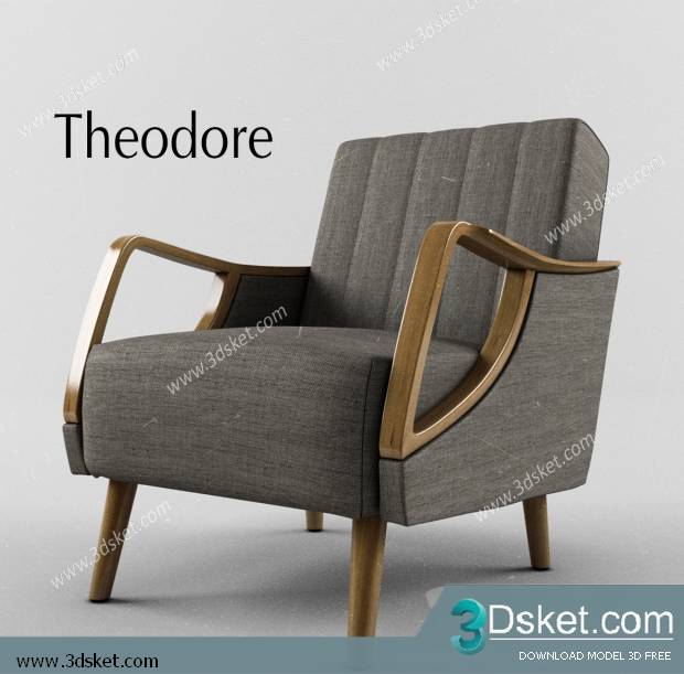 3D Model Arm Chair Free Download 619