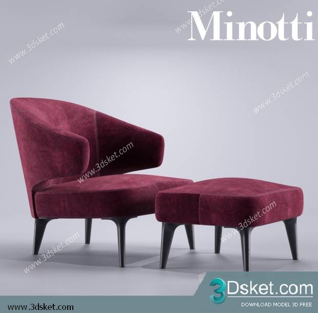 3D Model Arm Chair Free Download 621