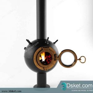 3D Model Fireplace Free Download 011