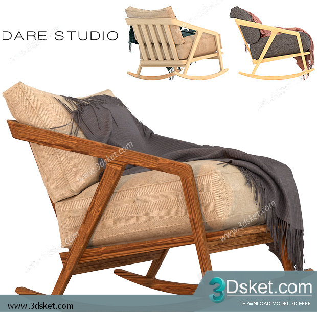 3D Model Arm Chair Free Download 634