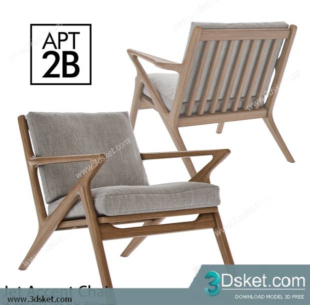 3D Model Arm Chair Free Download 640