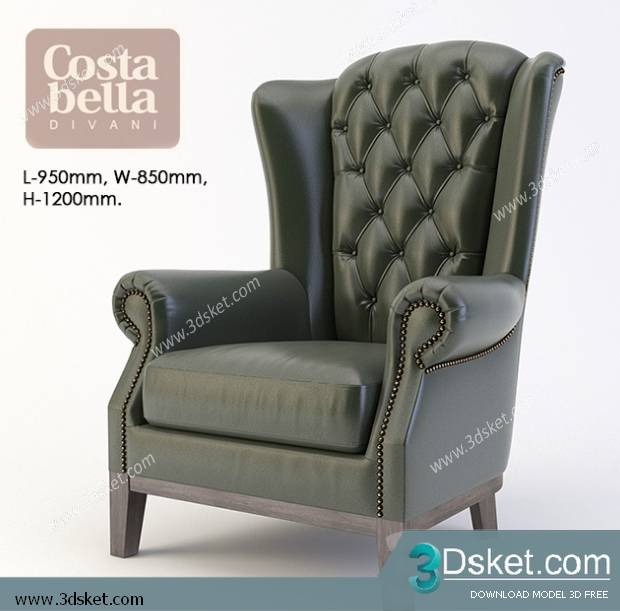 3D Model Arm Chair Free Download 642