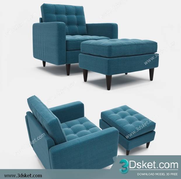 3D Model Arm Chair Free Download 644