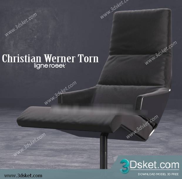 3D Model Arm Chair Free Download 645