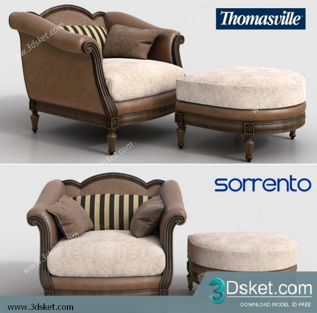 3D Model Arm Chair Free Download 656