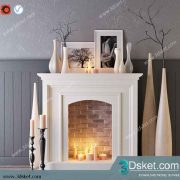 3D Model Fireplace Free Download 012