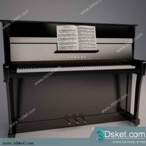 3D Model Piano Free Download 003